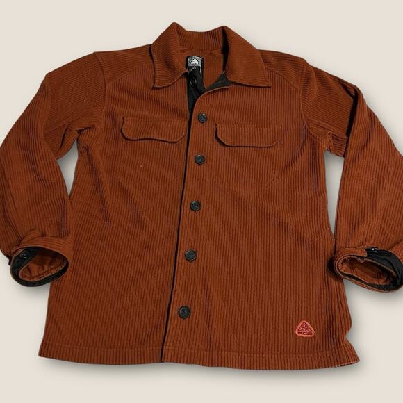 Nike ACG Corduroy Button Down Shirt Womens Size Medium Burnt Orange - Picture 2 of 8